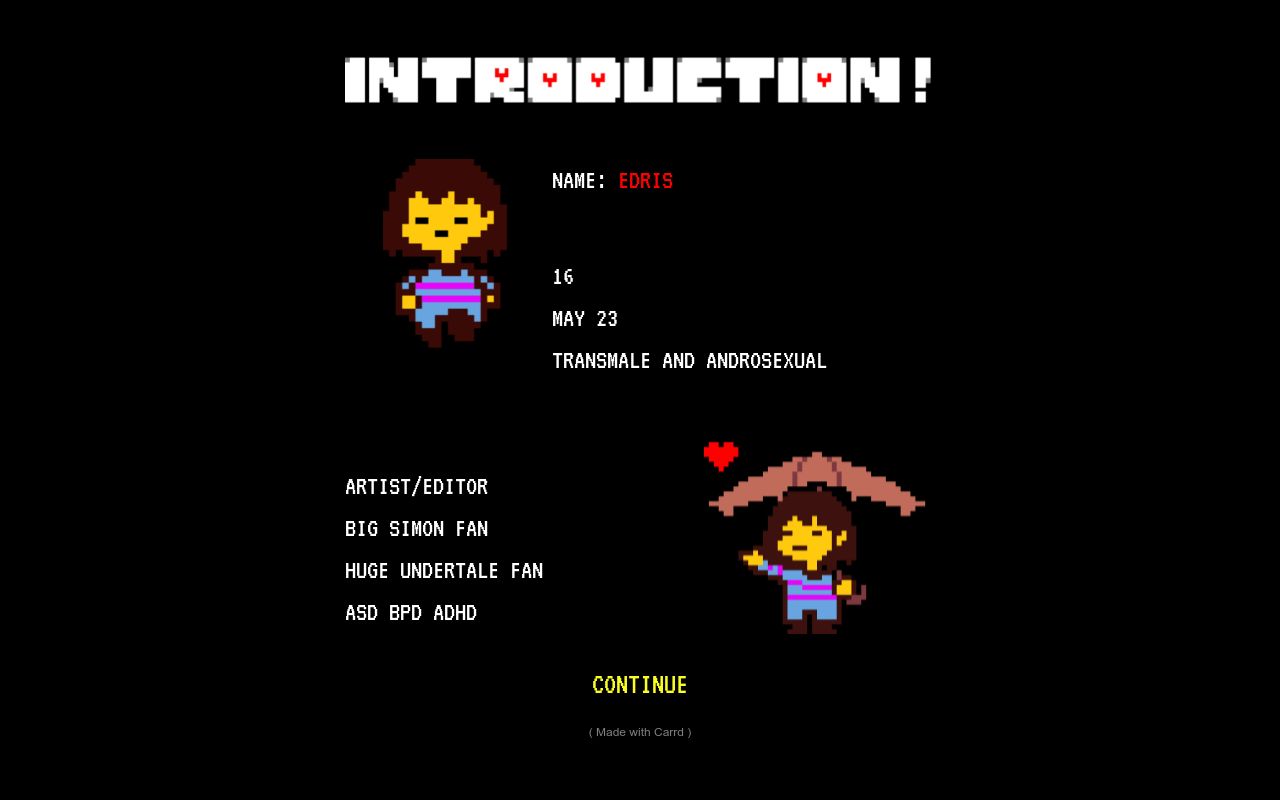 UNDERTALE CARRD